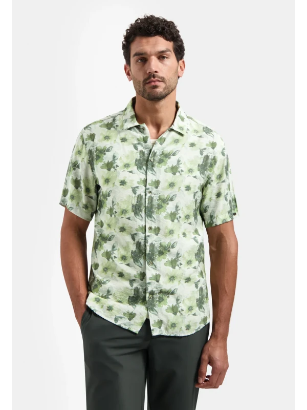 KONTOMANIKO ΠΟΥΚΑΜΙΣΟ ALL OVER PRINTED VISCOSE TWILL