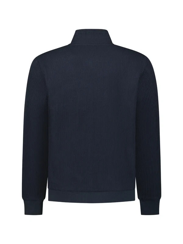 ZAKETA FULL ZIP STAND UP COLLAR BONDED KNIT