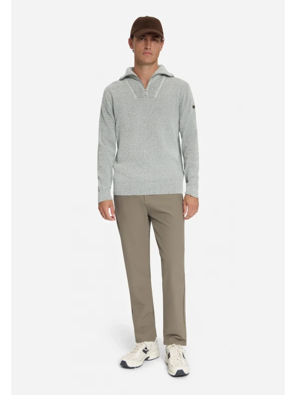 ΠΛΕΚΤΟ HALF ZIP HIGH NECK LIGHT WEIGHT CHENILLE