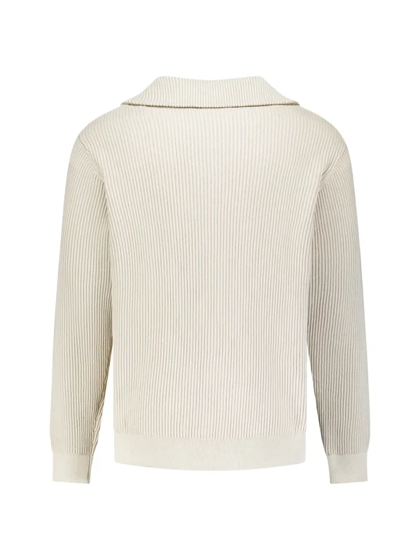 ΠΛΕΚΤΟ HALF ZIP WING COLLAR TUCK STITCH