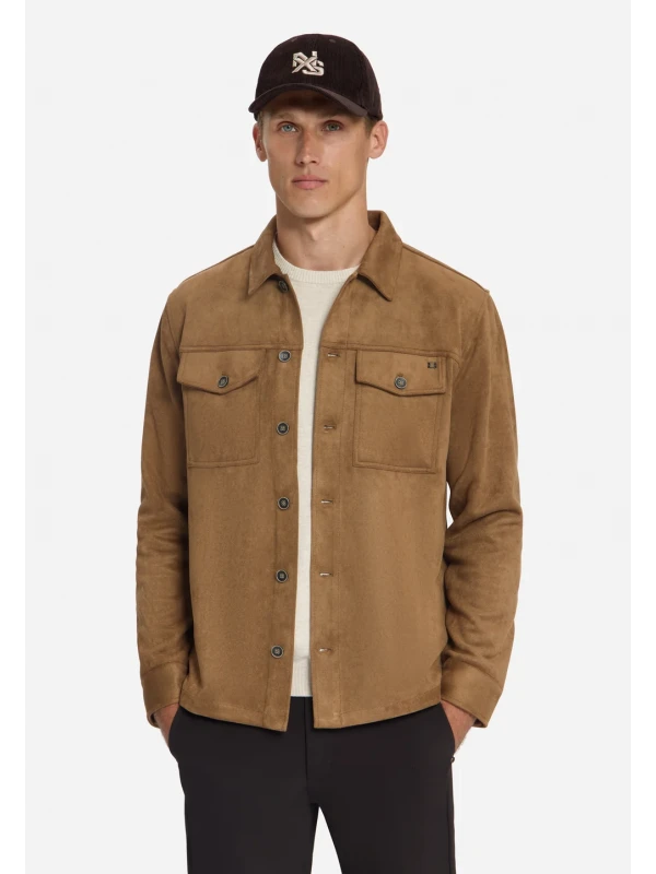 OVERSHIRT FULL BUTTON SUEDE