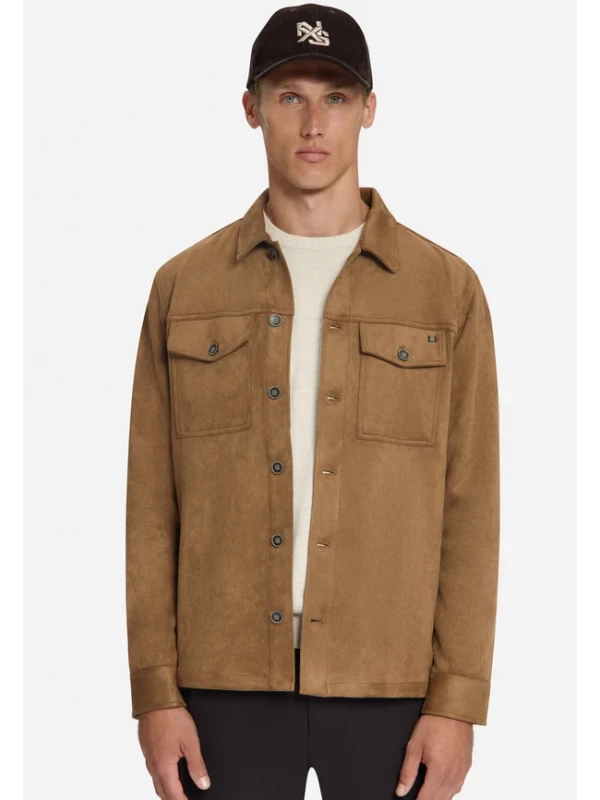 OVERSHIRT FULL BUTTON SUEDE