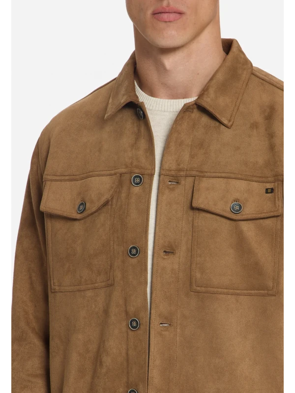 OVERSHIRT FULL BUTTON SUEDE