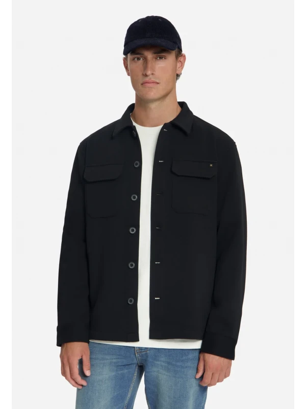 OVERSHIRT FULL BUTTON PIQUE SWEAT