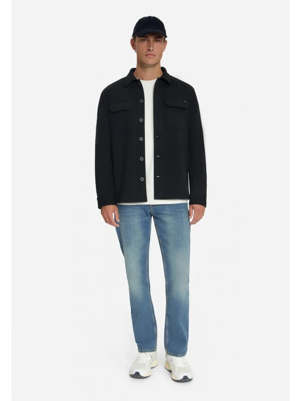 OVERSHIRT FULL BUTTON PIQUE SWEAT
