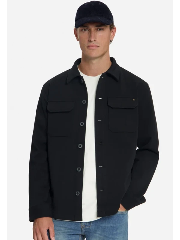 OVERSHIRT FULL BUTTON PIQUE SWEAT