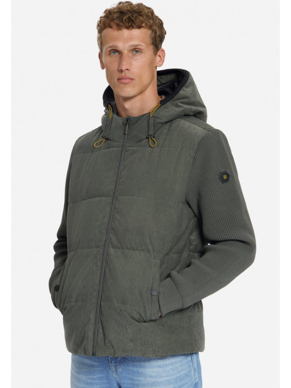 ΜΠΟΥΦΑΝ CORDUROY KNITTED MIX HOODED
