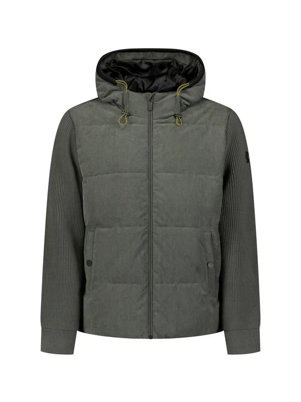 ΜΠΟΥΦΑΝ CORDUROY KNITTED MIX HOODED
