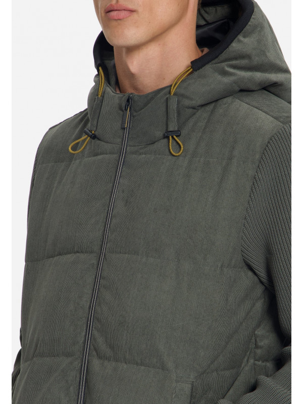ΜΠΟΥΦΑΝ CORDUROY KNITTED MIX HOODED