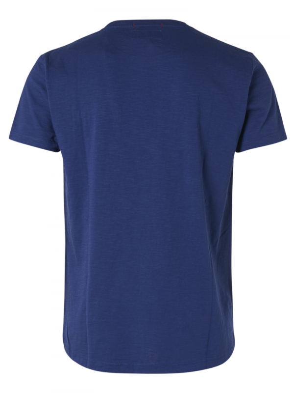 ΜΟΝΟΧΡΩΜΟ T-SHIRT ΑΠΟ ΒΑΜΒΑΚΕΡΗ ΦΛΑΜΑ SLUB YARN GARMENT DYED ΜΕ ΤΣΕΠΑΚΙ