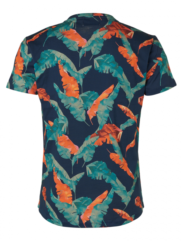 T-SHIRT DIGITAL ALL OVER PRINTED FLORAL PAPAYA