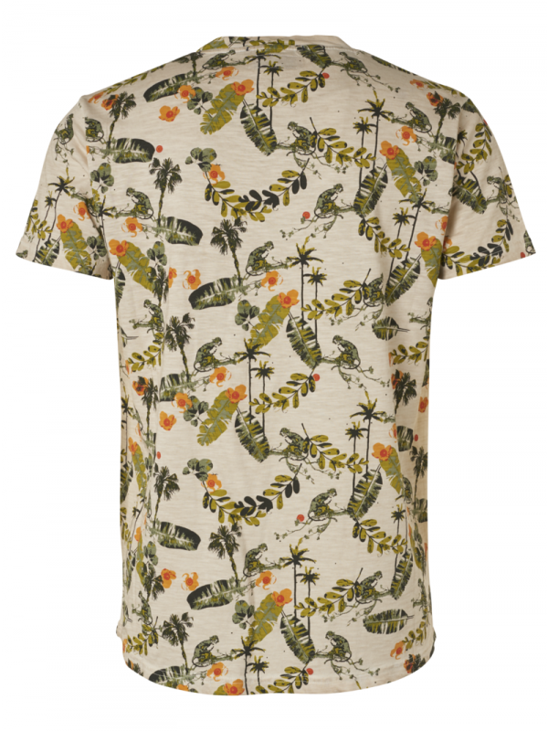T-SHIRT ALL OVER PRINTED OUTSIDE COLD DYED