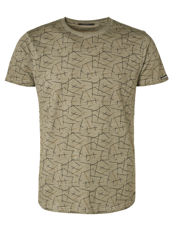 T-SHIRT SLUB JERSEY ALL OVER PRINTED ΜΕ ΕΙΔΙΚΗ ΕΠΕΞΕΡΓΑΣΙΑ ΚΡΥΟΒΑΦΗΣ