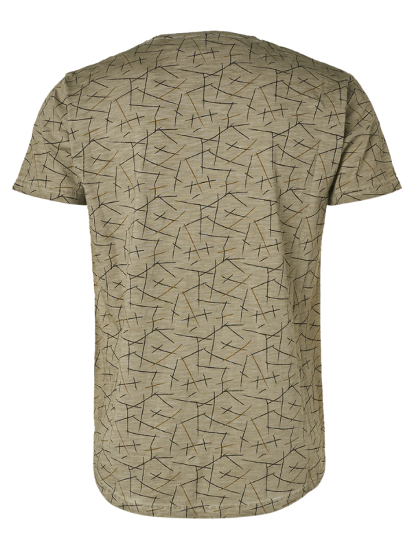 T-SHIRT SLUB JERSEY ALL OVER PRINTED ΜΕ ΕΙΔΙΚΗ ΕΠΕΞΕΡΓΑΣΙΑ ΚΡΥΟΒΑΦΗΣ