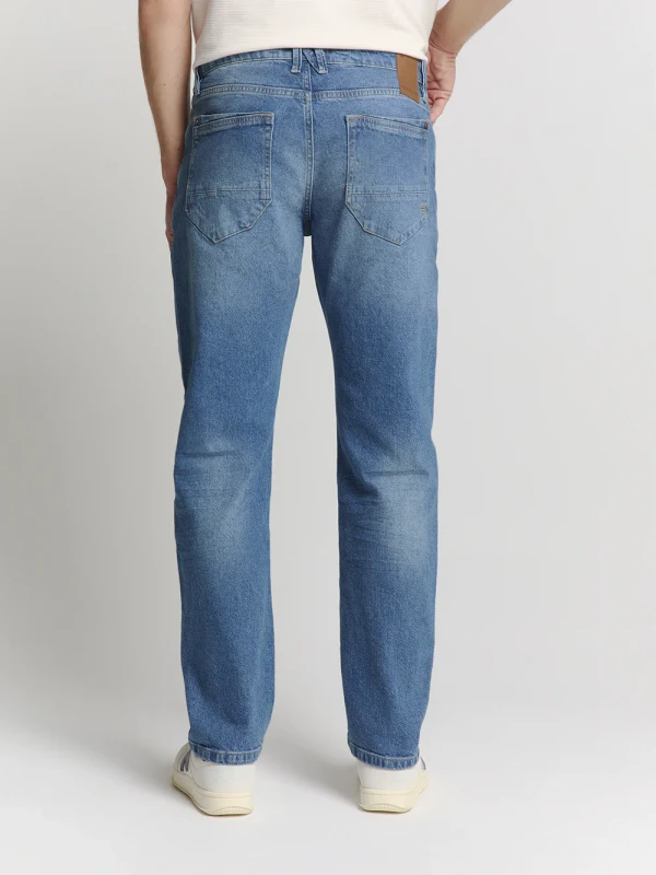 RELAXED FIT STONE USED DENIM LIGHT BLUE