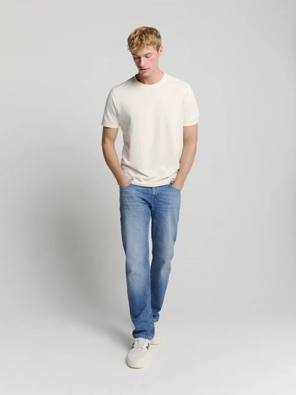 RELAXED FIT STONE USED DENIM LIGHT BLUE