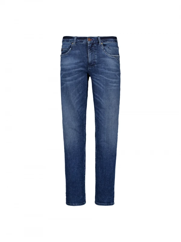 RELAXED FIT STONE USED DENIM DARK BLUE