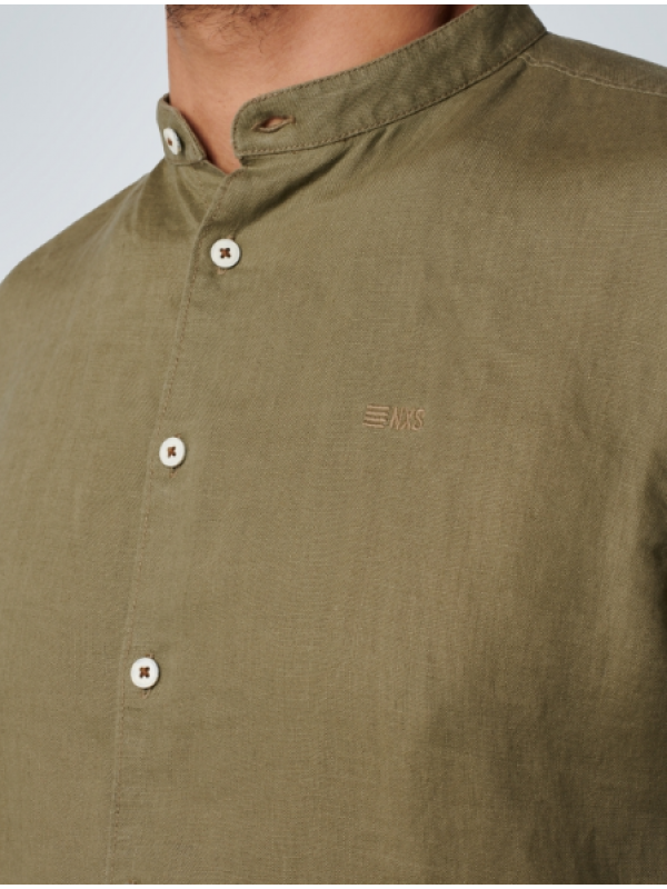 ΛΙΝΟ ΜΟΝΟΧΡΩΜΟ ΠΟΥΚΑΜΙΣΟ GRANDDAD COLLAR
