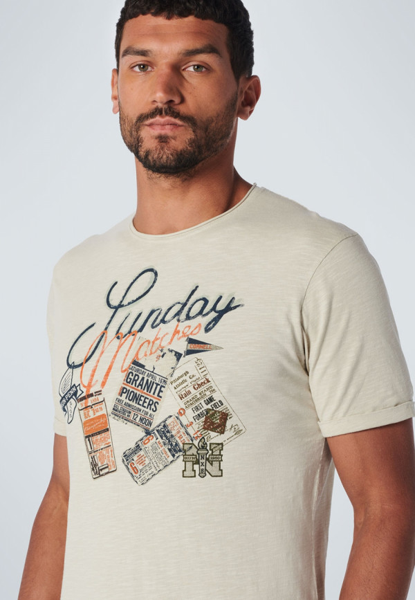 T-SHIRT ALL OVER PRINTED SUNDAY MATCHES GARMENT DYED