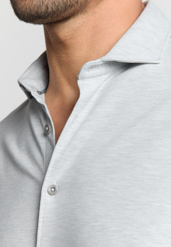 ΜΑΚΡΥΜΑΝΙΚΟ JERSEY MELANGE STRETCH ΠΟΥΚΑΜΙΣΟ