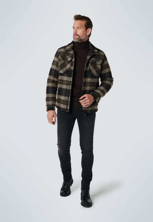 WOOL BLENDED PLAID JACKET