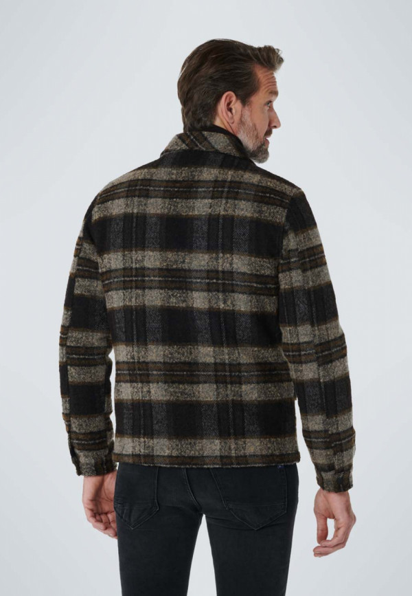 WOOL BLENDED PLAID JACKET