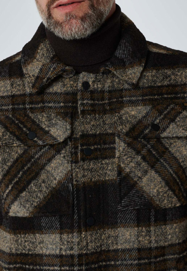 WOOL BLENDED PLAID JACKET