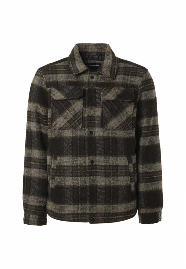 WOOL BLENDED PLAID JACKET