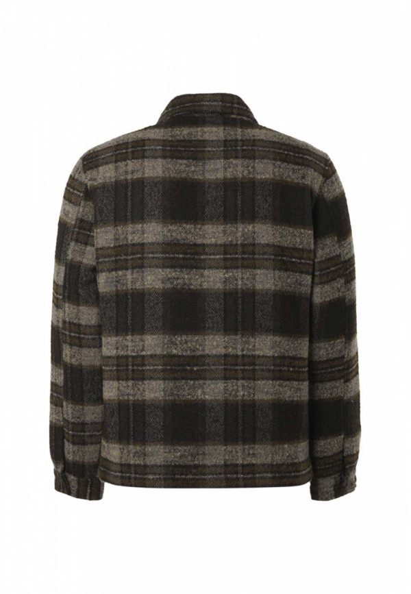 WOOL BLENDED PLAID JACKET