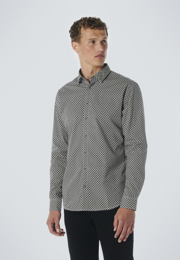 ΜΑΚΡΥΜΑΝΙΚΟ ΠΟΥΚΑΜΙΣΟ STRETCH ALL OVER PRINTED