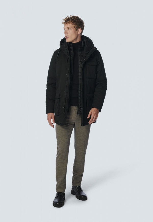 ΑΔΙΑΒΡΟΧΟ ΜΠΟΥΦΑΝ LONG FIT HOODED DOUBLE FRONT CLOSURE