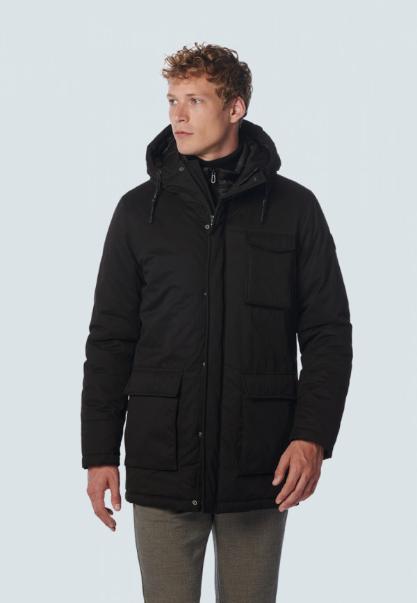 ΑΔΙΑΒΡΟΧΟ ΜΠΟΥΦΑΝ LONG FIT HOODED DOUBLE FRONT CLOSURE