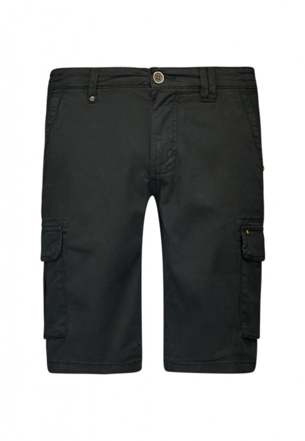 ΒΕΡΜΟΥΔΑ CARGO GARMENT DYED STRETCH STONE WASHED ΕLASTIC WAISTBAND