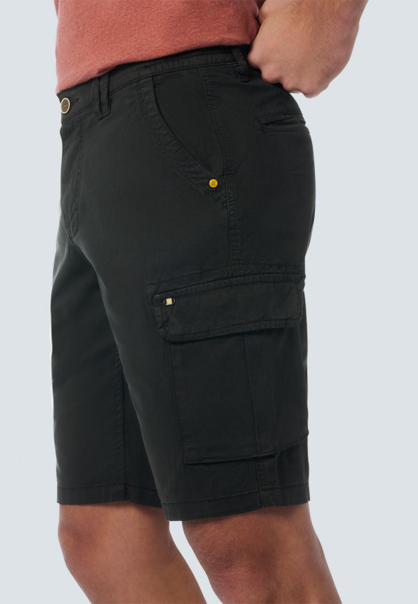 ΒΕΡΜΟΥΔΑ CARGO GARMENT DYED STRETCH STONE WASHED ΕLASTIC WAISTBAND