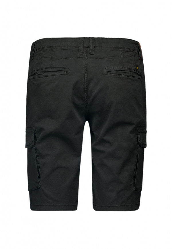 ΒΕΡΜΟΥΔΑ CARGO GARMENT DYED STRETCH STONE WASHED ΕLASTIC WAISTBAND