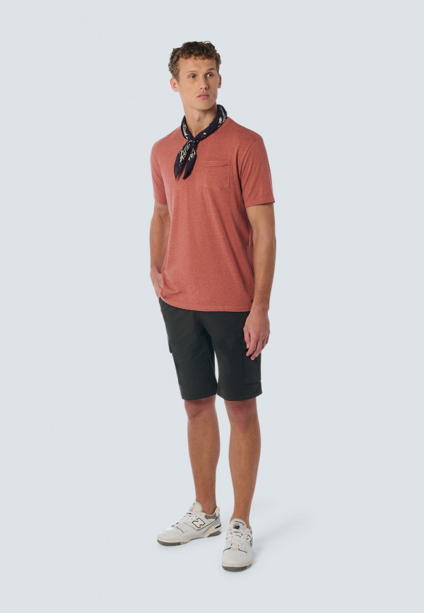 ΒΕΡΜΟΥΔΑ CARGO GARMENT DYED STRETCH STONE WASHED ΕLASTIC WAISTBAND