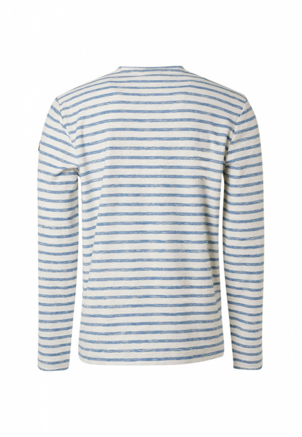 ΜΑΚΡΥΜΑΝΙΚΟ T-SHIRT ΜΕ ΡΙΓΕΣ GARMENT WASHED RESPONSIBLE CHOICE