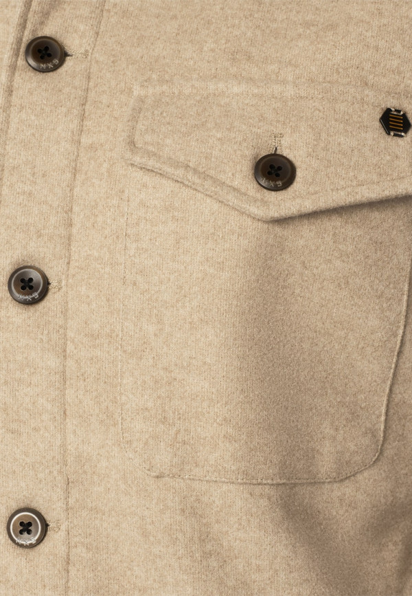 OVERSHIRT BUTTON CLOSURE MELANGE