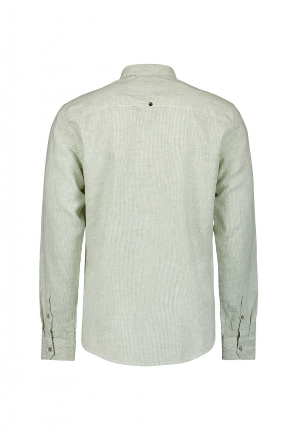 ΜΑΚΡΥΜΑΝΙΚΟ ΠΟΥΚΑΜΙΣΟ VERTICAL SMALL STRIPES LINEN BLEND