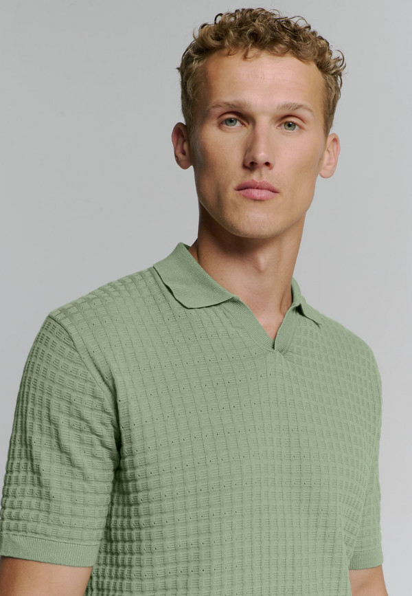 KONTOMANIKO ΠΛΕΚΤΟ POLO V SOLID JACQUARD