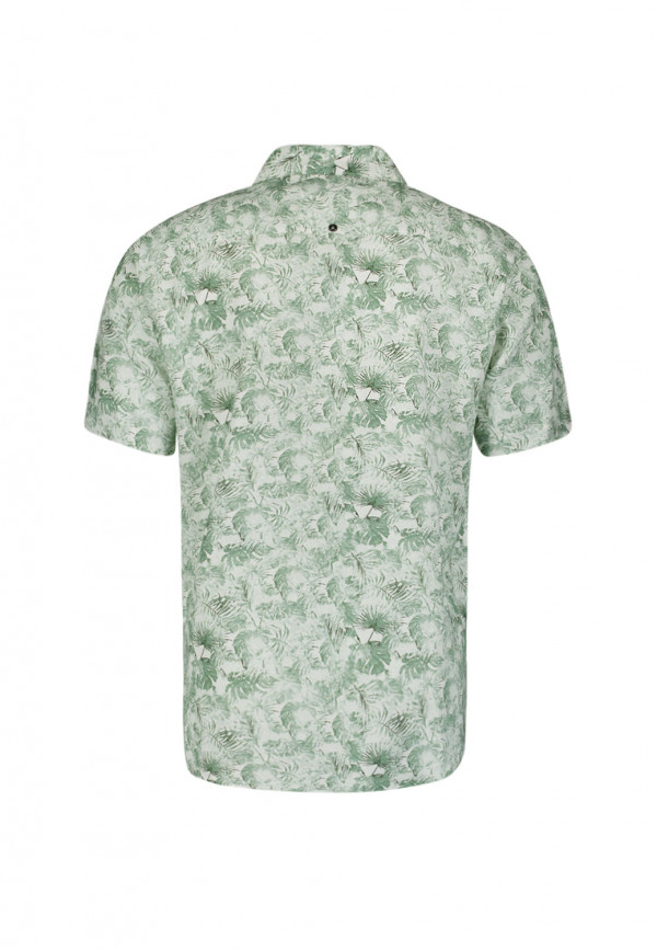 ΚΟΝΤΟΜΑΝΙΚΟ ΠΟΥΚΑΜΙΣΟ ALLOVER PRINTED FLORAL LINEN BLEND