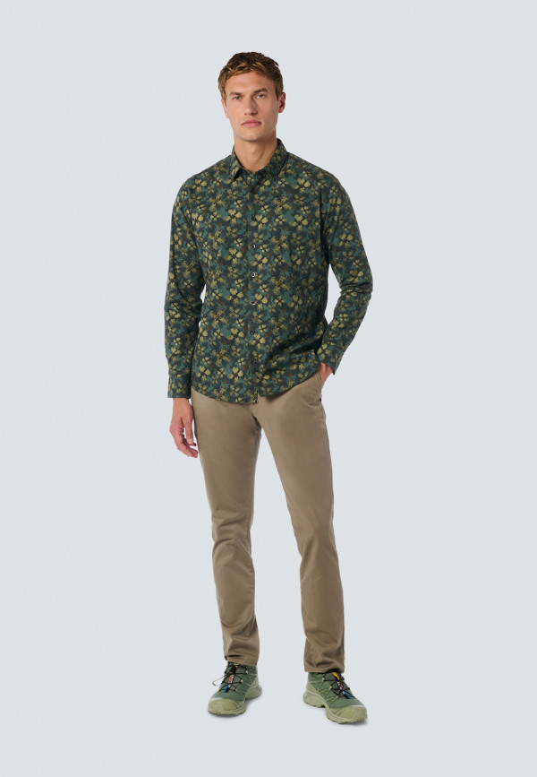 ΜΑΚΡΥΜΑΝΙΚΟ ΠΟΥΚΑΜΙΣΟ STRETCH ALL OVER PRINTED