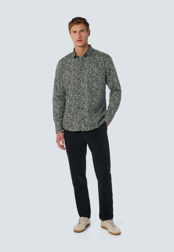 ΜΑΚΡΥΜΑΝΙΚΟ ΠΟΥΚΑΜΙΣΟ STRETCH ALL OVER PRINTED