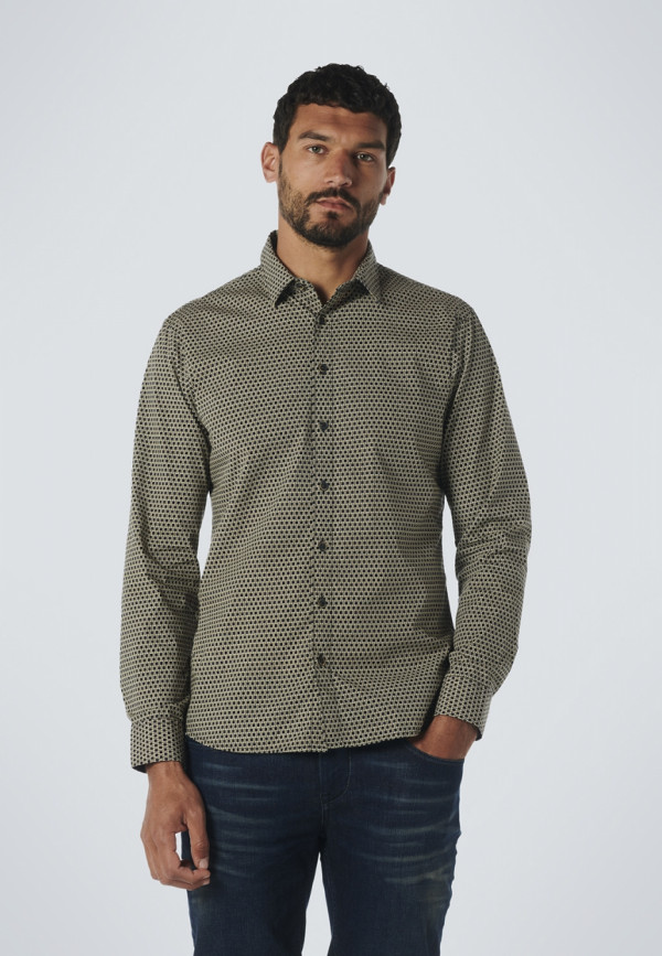 ΜΑΚΡΥΜΑΝΙΚΟ ΠΟΥΚΑΜΙΣΟ STRETCH ALL OVER PRINTED
