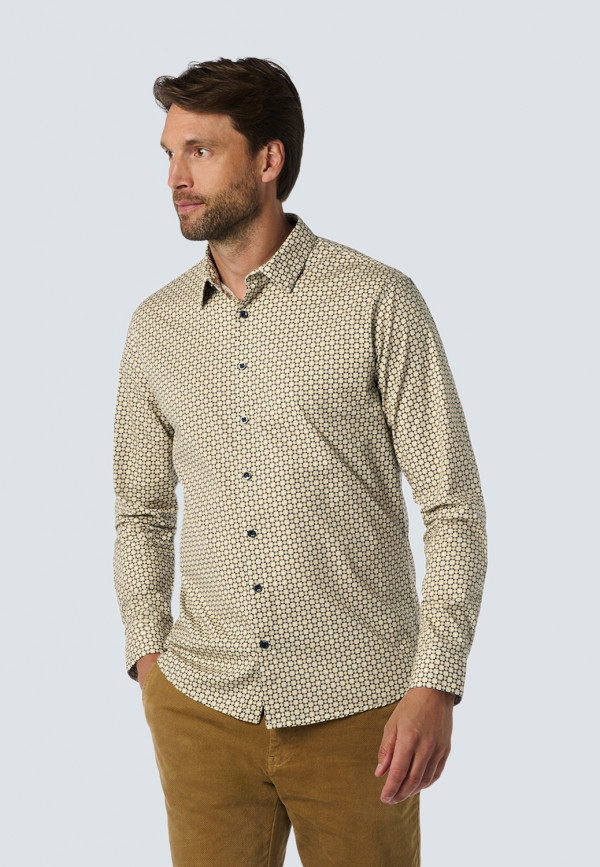 ΜΑΚΡΥΜΑΝΙΚΟ ΠΟΥΚΑΜΙΣΟ STRETCH ALL OVER PRINTED