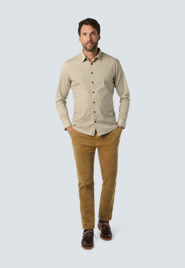 ΜΑΚΡΥΜΑΝΙΚΟ ΠΟΥΚΑΜΙΣΟ STRETCH ALL OVER PRINTED