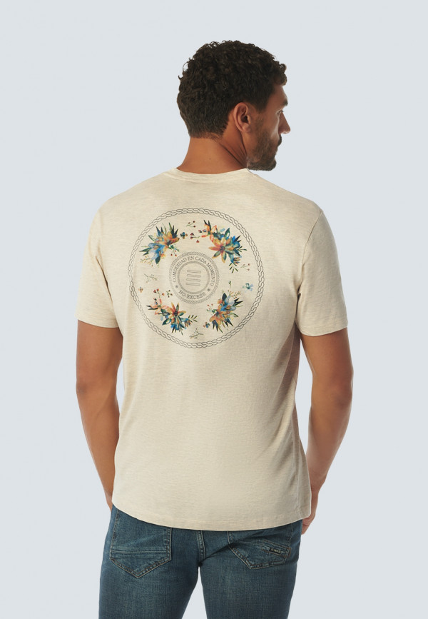 T-SHIRT V-NECK MELANGE GARMENT DYED BEACH TARIFA