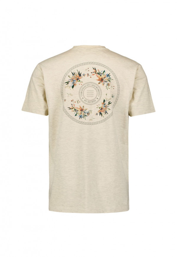 T-SHIRT V-NECK MELANGE GARMENT DYED BEACH TARIFA