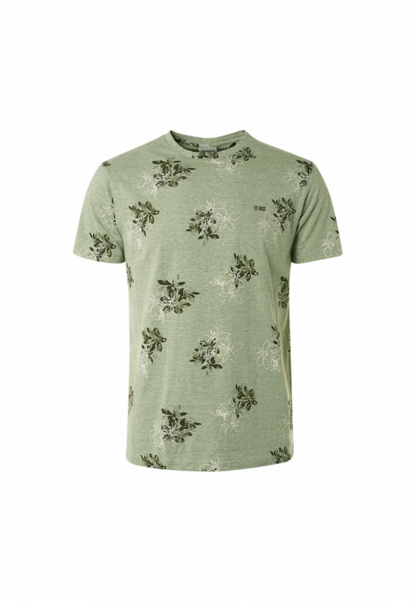 T-SHIRT CREWNECK ALLOVER PRINTED MELANGE