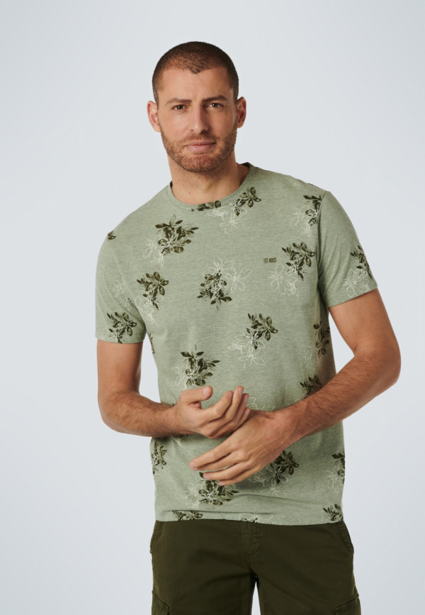 T-SHIRT CREWNECK ALLOVER PRINTED MELANGE